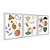 Kit 3 Quadros Decorativos Desenhos Abstrato Boho Plantas Fundo Branco Moderno - Imagem 2