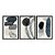 Kit 3 Quadros Decorativos Formas E pinceladas Tons de Cinza Efeito Pintura Abstrato - Imagem 3