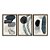Kit 3 Quadros Decorativos Formas E pinceladas Tons de Cinza Efeito Pintura Abstrato - Imagem 5