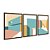 Kit 3 Quadros Decorativos Arquitetura Abstrata Interior Verde Amarelo - Imagem 6