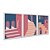 Kit 3 Quadros Decorativos Arquitetura Abstrata Escadas Vermelho Azul - Imagem 2