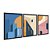 Kit 3 Quadros Decorativos Arquitetura Abstrata Cidade Prédios Azul Bege Rosa - Imagem 4