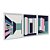 Kit 3 Quadros Decorativos Arquitetura Abstrata Interior Verde Bege Rosa Ciano - Imagem 2