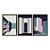 Kit 3 Quadros Decorativos Arquitetura Abstrata Interior Verde Bege Rosa Ciano - Imagem 5
