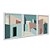 Kit 3 Quadros Decorativos Arquitetura Abstrata Cidade Casas Ciano Bege Rosa - Imagem 2