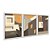 Kit 3 Quadros Decorativos Arquitetura Abstrata Casa Moderna Marrom Laranja - Imagem 2