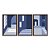 Kit 3 Quadros Decorativos Arquitetura Abstrata Interior Janela Escada Azul - Imagem 5