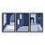 Kit 3 Quadros Decorativos Arquitetura Abstrata Interior Janela Escada Azul - Imagem 3