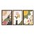 Kit 3 Quadros Decorativos Desenho Abstrato Jardim Flores Folhas - Imagem 5