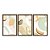 Kit 3 Quadros Decorativos Desenho Abacate E Laranja Listras Verdes e Amarelas - Imagem 5