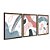 Kit 3 Quadros Decorativos Desenhos Abstratos Flores Linhas Ciano Vermelho - Imagem 7