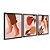 Kit 3 Quadros Decorativos Abstrato Mulher Sapatos Frutas Tons de Vermelho - Imagem 4