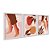 Kit 3 Quadros Decorativos Abstrato Mulher Sapatos Frutas Tons de Vermelho - Imagem 2