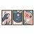 Kit 3 Quadros Decorativos Desenho Abstrato Mulher Flor Olho Ciano Bege - Imagem 5