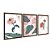 Kit 3 Quadros Decorativos Flores Folhas Cogumelos Natureza Abstrato Rosa e Vermelho - Imagem 6