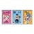 Kit 3 Quadros Decorativos Desenhos Pessoas Abstrataas Rosa Azul Amarelo - Imagem 1
