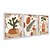 Kit 3 Quadros Decorativos Cacto Plantas Vaso Garrafa Manchas Vermelhas Abstrato - Imagem 2