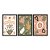 Kit 3 Quadros Decorativos Folhas Flores Verde Rosa Bege Abstrato Formas Geométricas - Imagem 3
