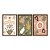 Kit 3 Quadros Decorativos Folhas Flores Verde Rosa Bege Abstrato Formas Geométricas - Imagem 5