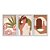 Kit 3 Quadros Decorativos Laranjas Mulher Vasos Boho Abstrato Minimalista - Imagem 1