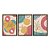 Kit 3 Quadros Decorativos Formas Abstratas Coloridas Frutas Plantas Fundo Bege - Imagem 5