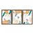 Kit 3 Quadros Decorativos Ondas Amarelas Frutas Listras Plantas Abstrato - Imagem 5