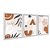 Kit 3 Quadros Decorativos Objetos Abstratos Marrons Pantas Fundo Bege - Imagem 2