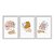 Kit 3 Quadros Decorativos Formas Beges E laranja Plantas Desenhadas - Imagem 1