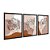 Kit 3 Quadros Decorativos Mulheres Com Flores No Cabelo Fundo Tons de Marrom - Imagem 4