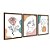 Kit 3 Quadros Decorativos Mulheres Rosa Formas Ciano Laranja - Imagem 6