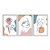Kit 3 Quadros Decorativos Mulheres Rosa Formas Ciano Laranja - Imagem 1