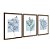 Kit 3 Quadros Decorativos Retângulos Azuis Desenho Galhos E Flores - Imagem 6