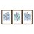 Kit 3 Quadros Decorativos Retângulos Azuis Desenho Galhos E Flores - Imagem 5