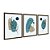 Kit 3 Quadros Decorativos Fundo Azul Bebê Formas Ciano Bege Plantas Abstrato - Imagem 6