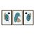 Kit 3 Quadros Decorativos Fundo Azul Bebê Formas Ciano Bege Plantas Abstrato - Imagem 5
