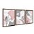 Kit 3 Quadros Decorativos Manchas Texturizadas Rosa e Cinza Plantas Abstrato - Imagem 6