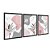 Kit 3 Quadros Decorativos Manchas Texturizadas Rosa e Cinza Plantas Abstrato - Imagem 4