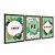 Kit 3 Quadros Decorativos Amor Fé Gratidão Floral Fundo Verde - Imagem 6