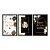 Kit 3 Quadros Decorativos Quadro Preto e Branco Frase Religiosa Floral Dourado - Imagem 3