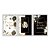 Kit 3 Quadros Decorativos Quadro Preto e Branco Frase Religiosa Floral Dourado - Imagem 1
