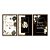 Kit 3 Quadros Decorativos Quadro Preto e Branco Frase Religiosa Floral Dourado - Imagem 5