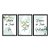 Kit 3 Quadros Decorativos Flores Fundo Turquesa Desfocado Frases Religiosas - Imagem 3