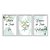 Kit 3 Quadros Decorativos Flores Fundo Turquesa Desfocado Frases Religiosas - Imagem 1