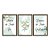 Kit 3 Quadros Decorativos Flores Fundo Turquesa Desfocado Frases Religiosas - Imagem 5