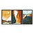 Kit 3 Quadros Decorativos Paisagens Boho Estilizado Efeito Aquarela Abstrato - Imagem 3