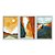 Kit 3 Quadros Decorativos Paisagens Boho Estilizado Efeito Aquarela Abstrato - Imagem 1
