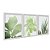 Kit 3 Quadros Decorativos Silhueta Plantas Verder Fundo Branco - Imagem 2