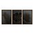 Kit 3 Quadros Decorativos Pantas Escuras Detalhes Dourados Fundo Escuro - Imagem 5