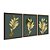 Kit 3 Quadros Decorativos Plantas Douradas Fundo Ciano - Imagem 6