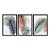Kit 3 Quadros Decorativos Folhas Desenhadas Efeito Pintura Aquarela - Imagem 3